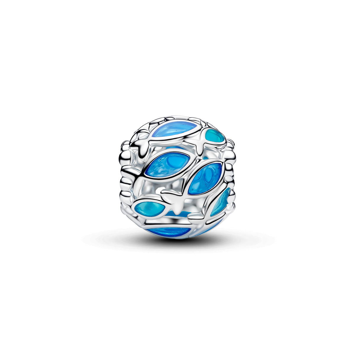 Charm – Sterling Silver – Openwork Swimming Fish