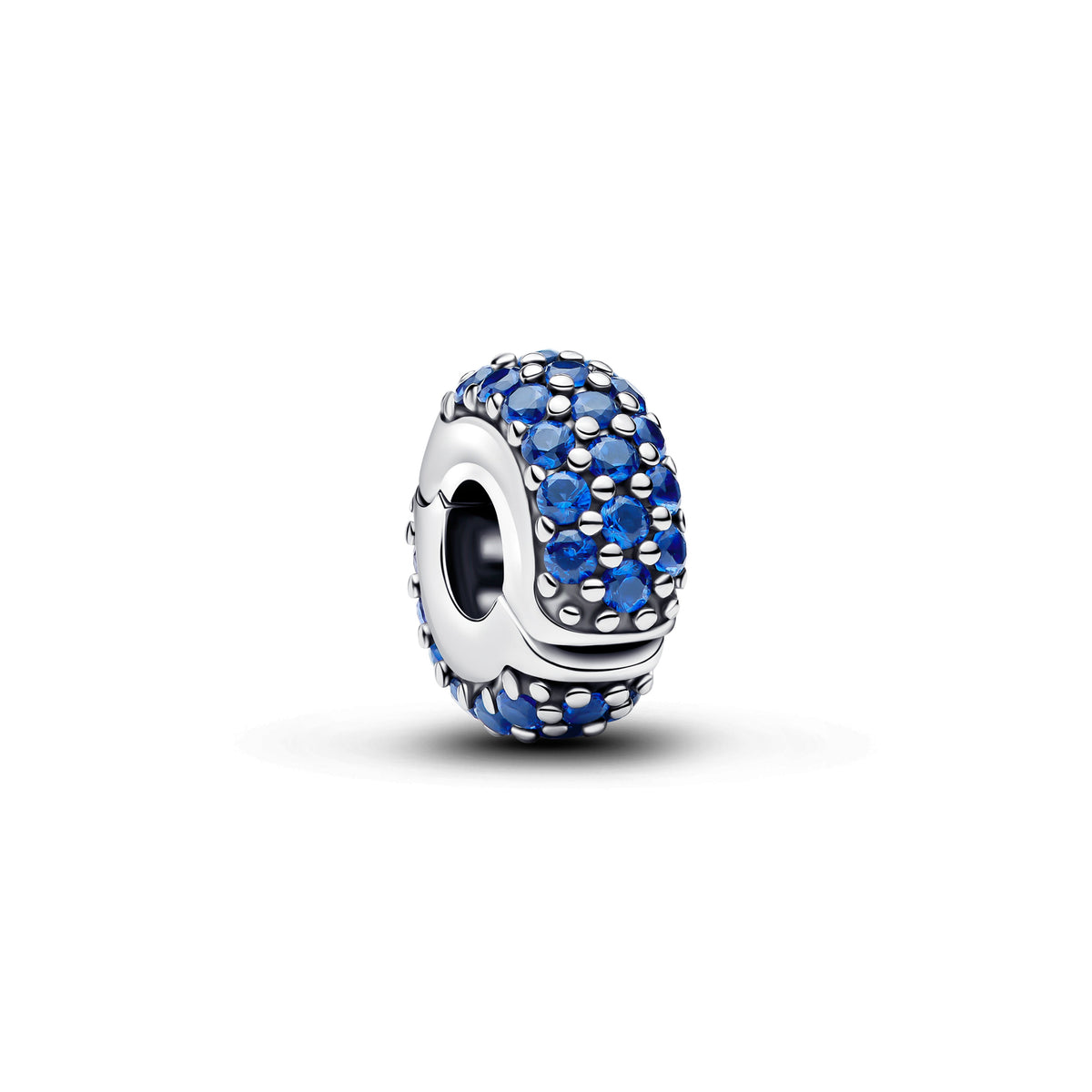 Clip Charm – Sterling Silver – Royal Blue Stone