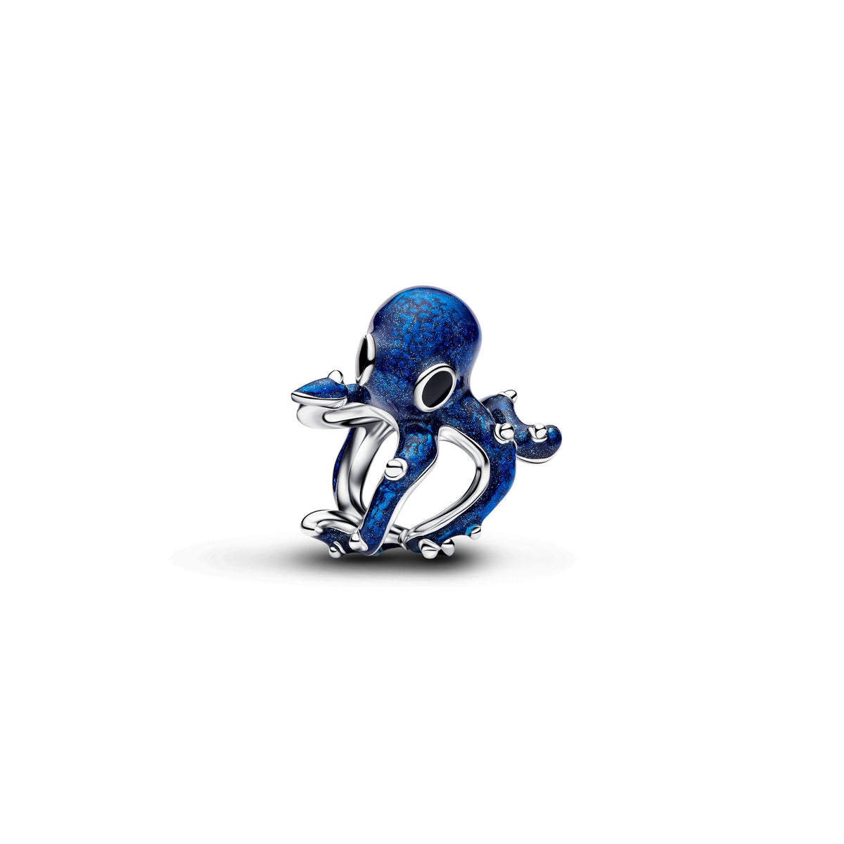 Charm – Sterling Silver – Blue Octopus