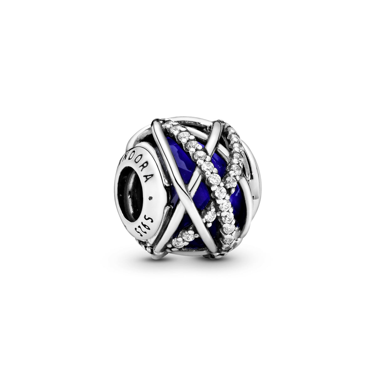 Charm – Sterling Silver – Blue Galaxy