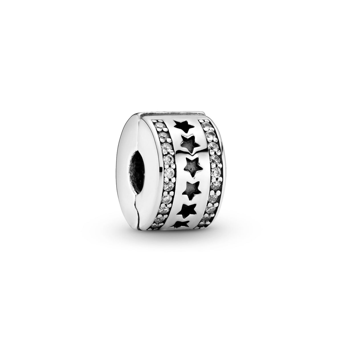 Clip Charm – Sterling Silver – Row of Stars