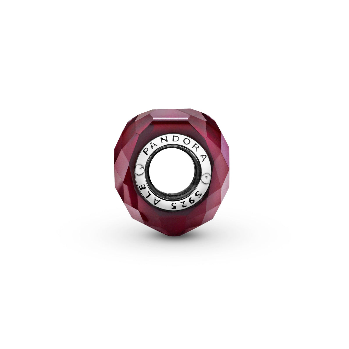 Charm – Sterling Silver – Fuchsia Pink Heart
