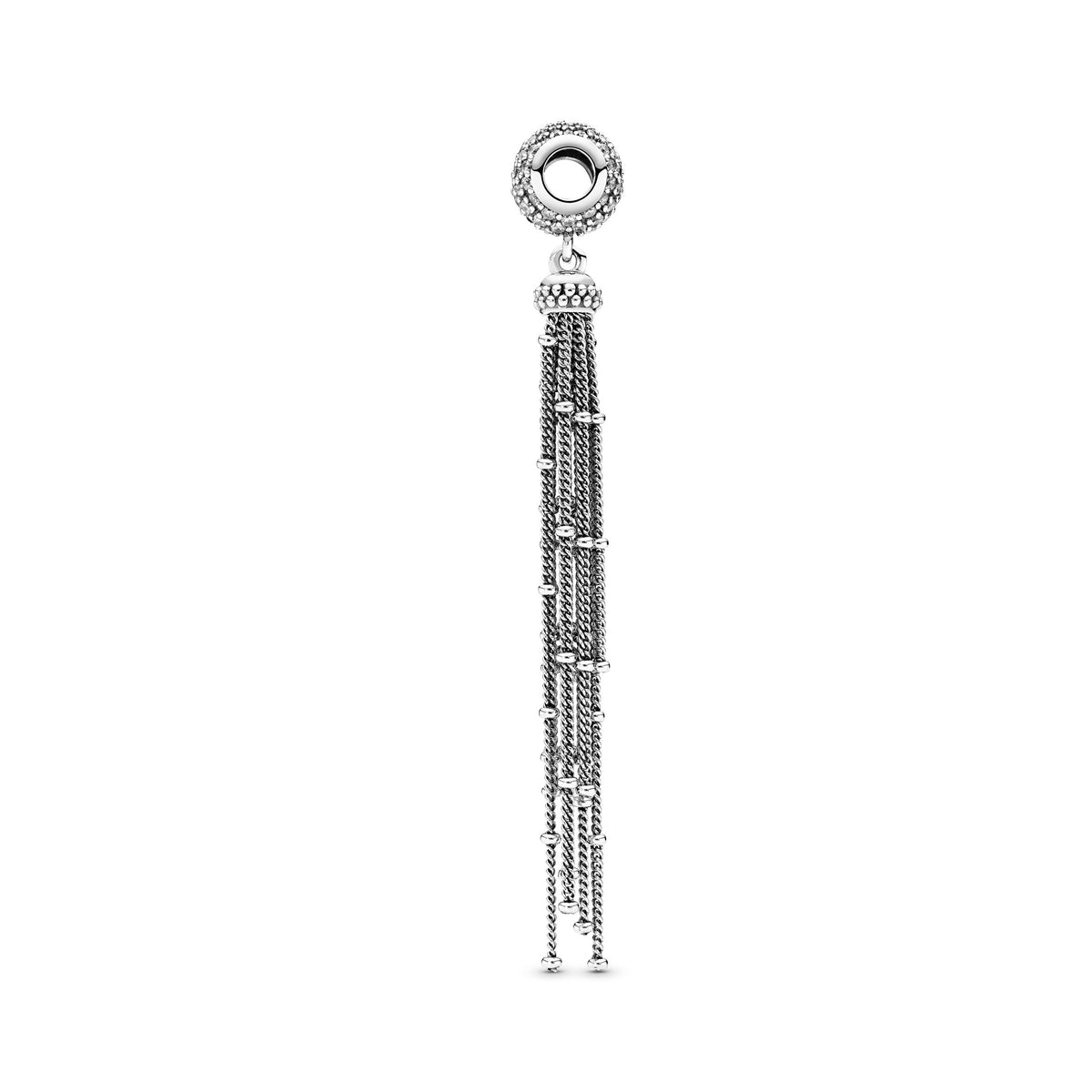 Dangle Charm – Sterling Silver – Pavé & Tassel