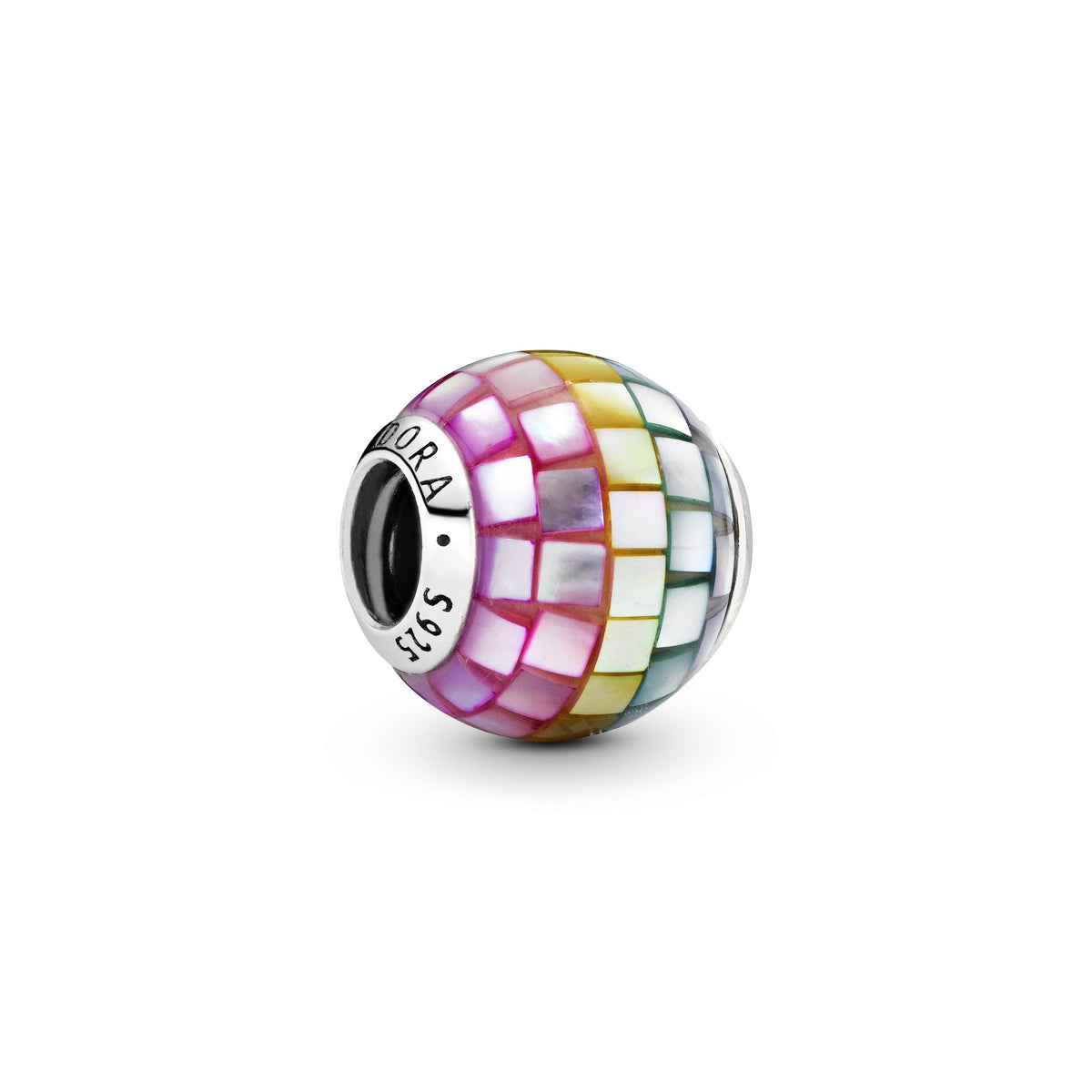Charm – Sterling Silver – Rainbow Mosaic