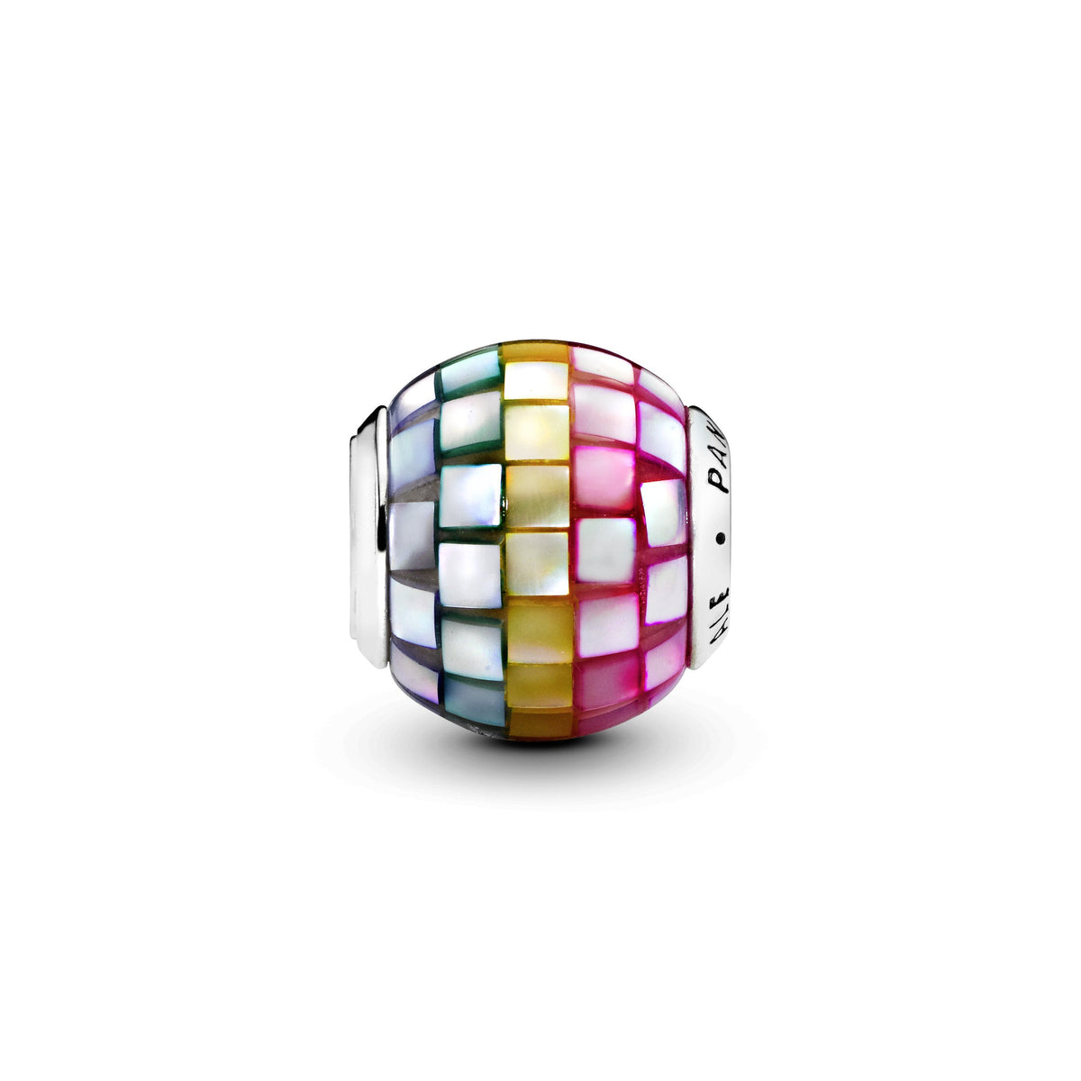 Charm – Sterling Silver – Rainbow Mosaic