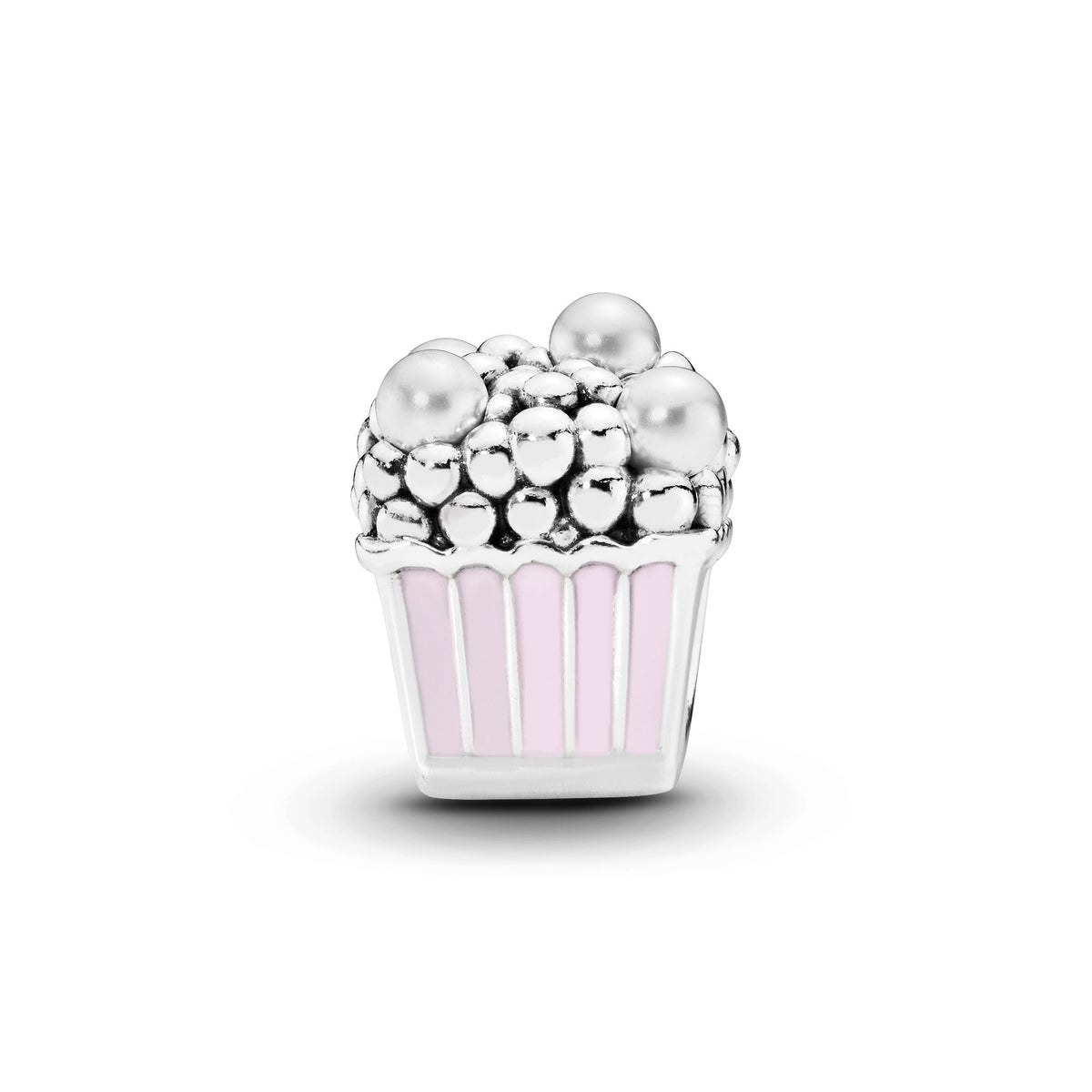 Charm – Sterling Silver – Pink Popcorn