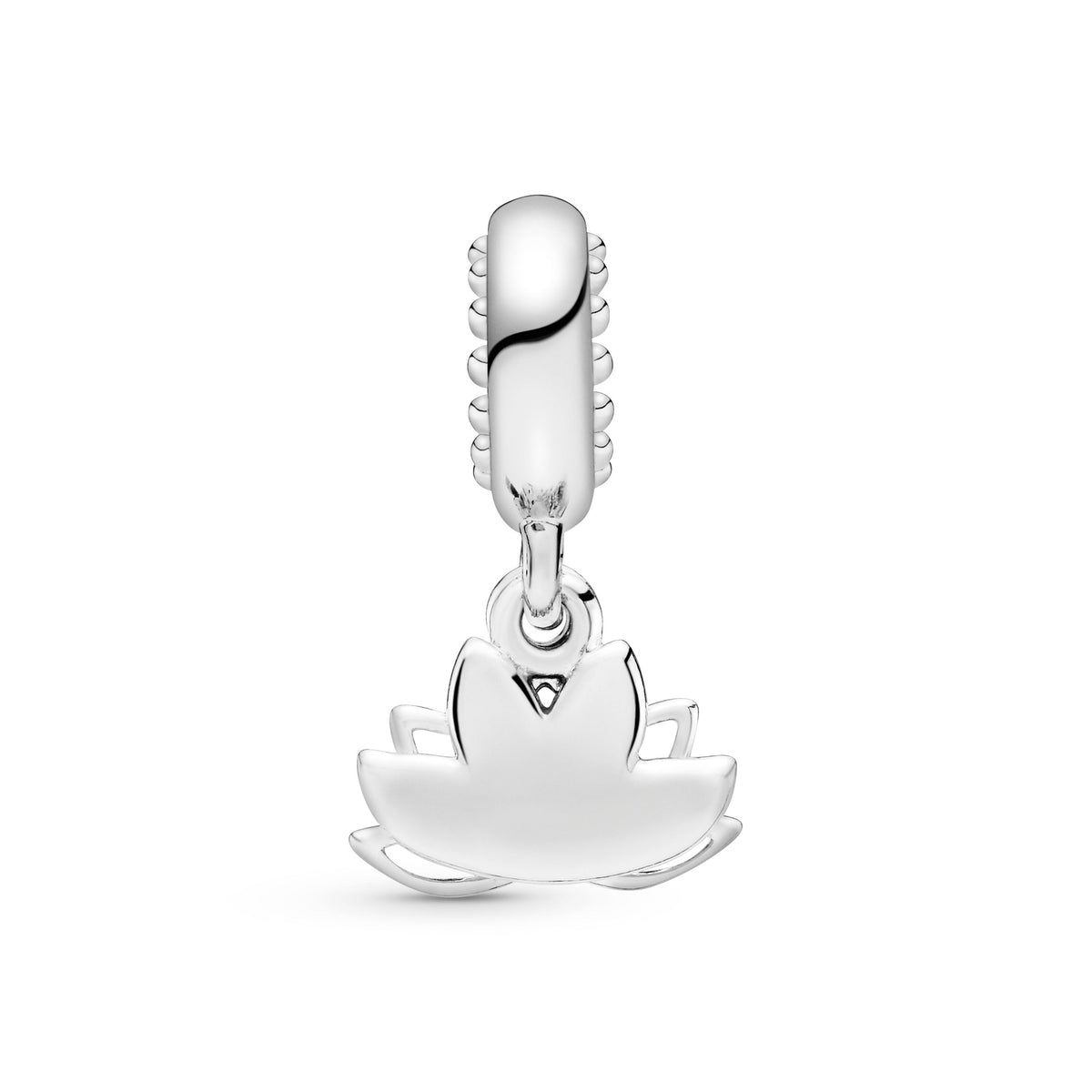 Dangle Charm – Sterling Silver – Lotus Flower