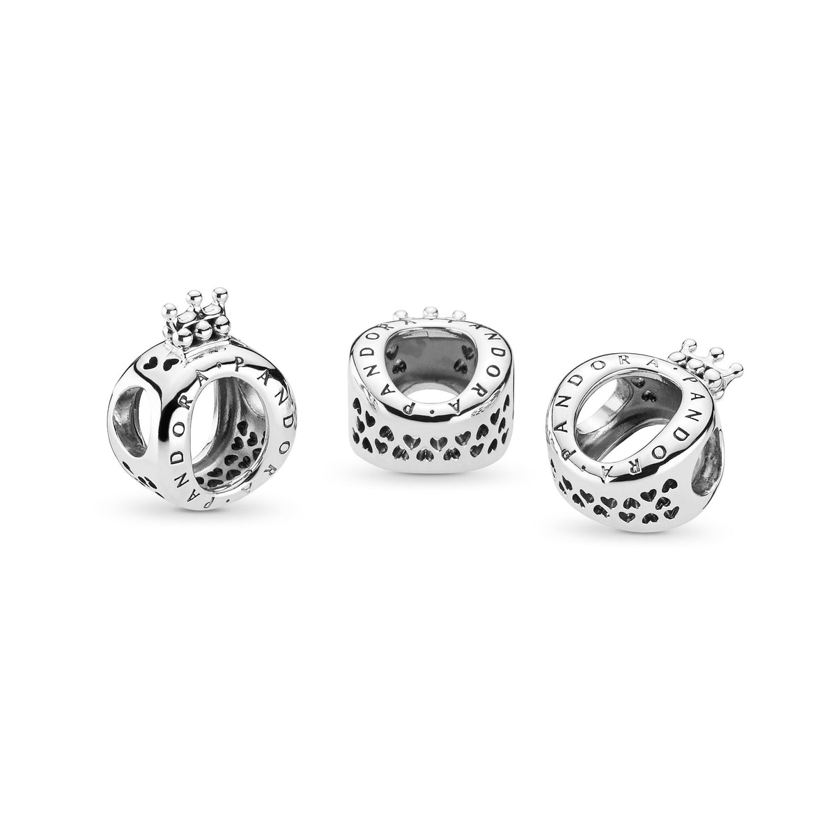 Charm – Sterling Silver – Pandora Crown O Logo