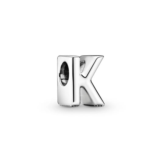 Charm – Sterling Silver – Letter K Alphabet