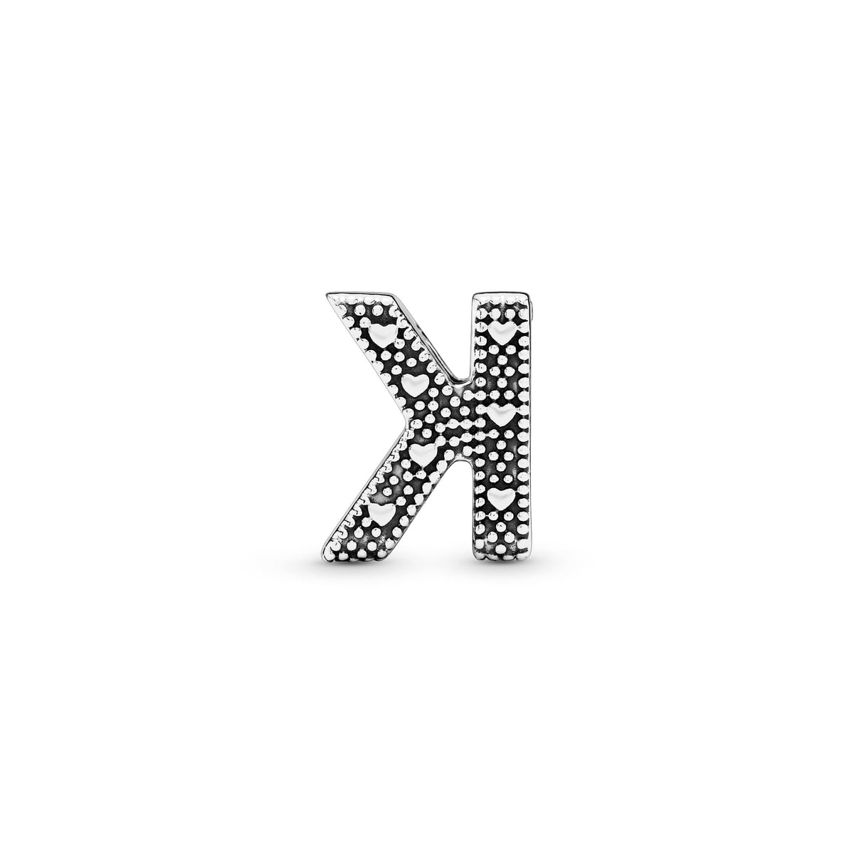 Charm – Sterling Silver – Letter K Alphabet