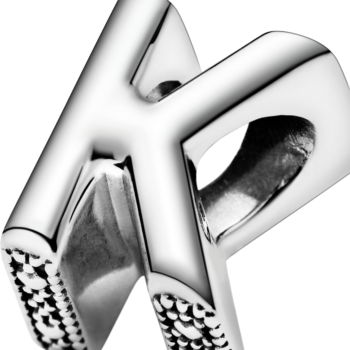 Charm – Sterling Silver – Letter K Alphabet