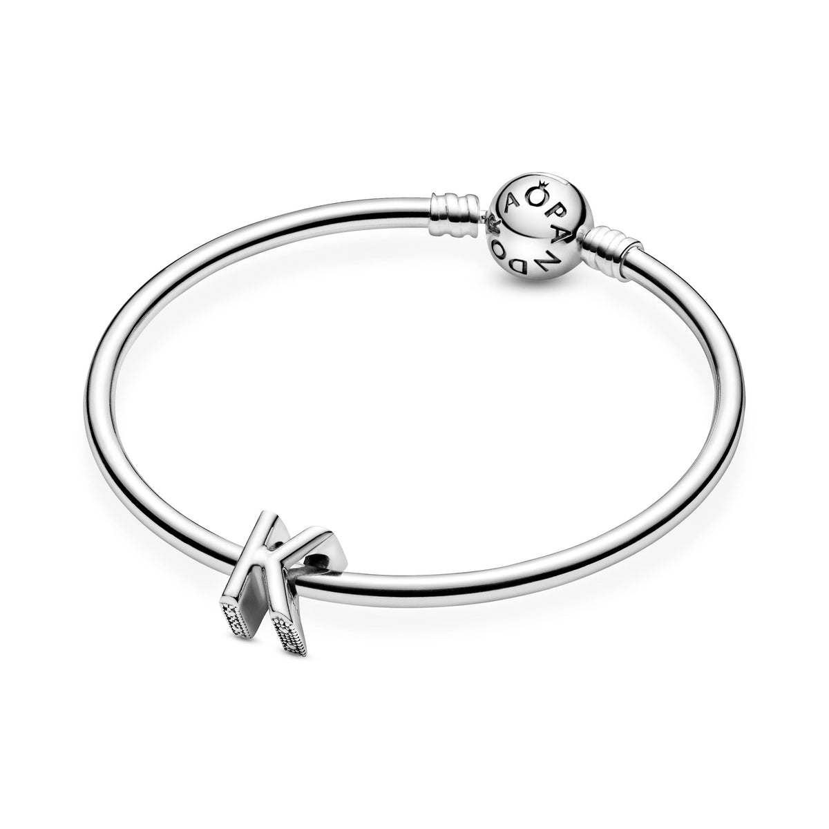 Charm – Sterling Silver – Letter K Alphabet