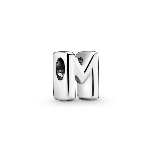 Charm – Sterling Silver – Letter M Alphabet