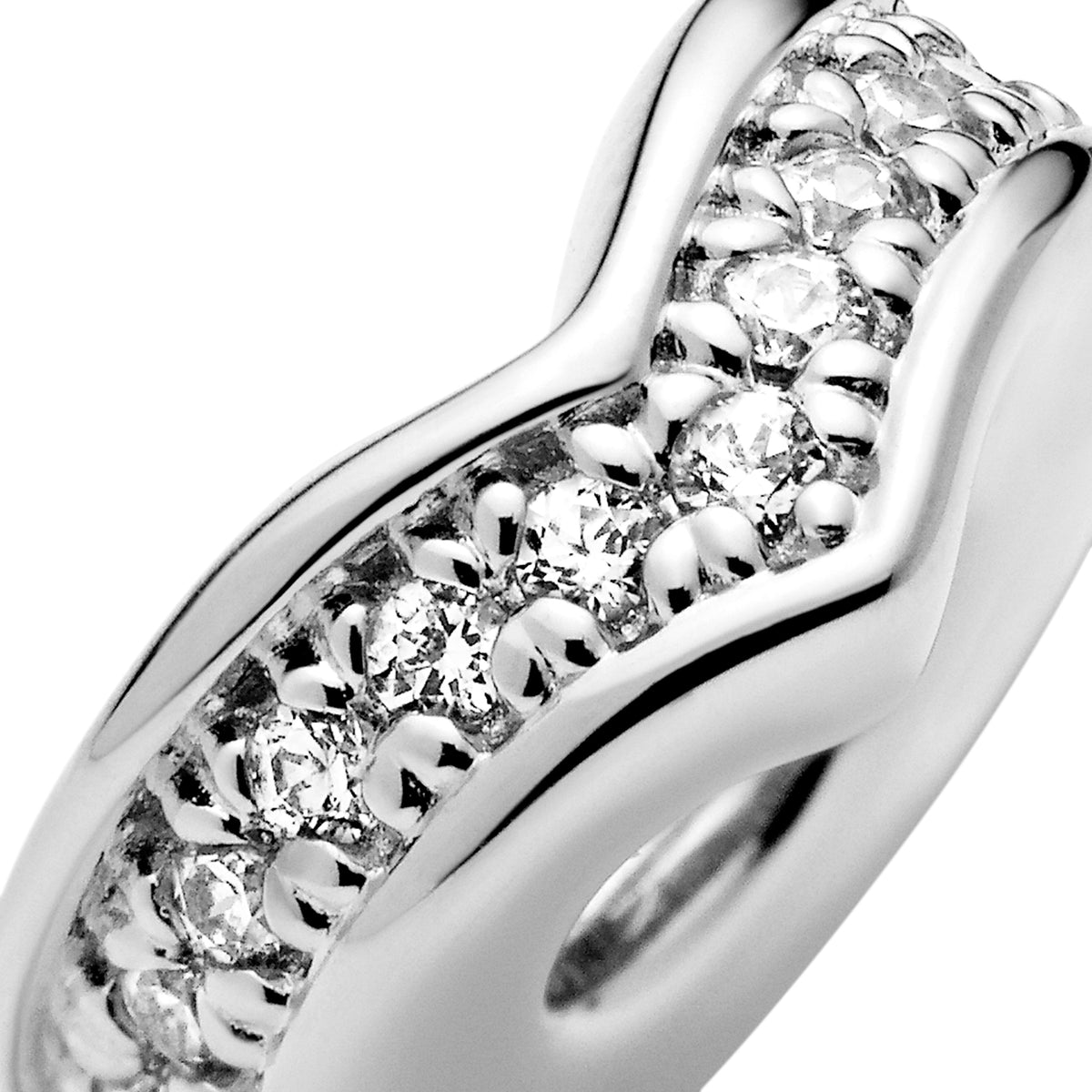 Charm – Sterling Silver – Sparkling Wishbone Spacer