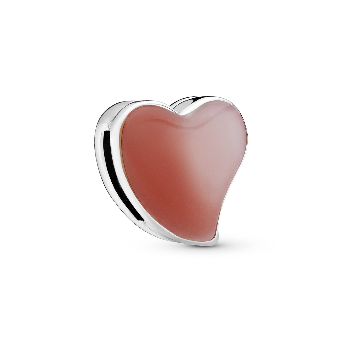 Clip Charm – Sterling Silver – Asymmetrical Heart