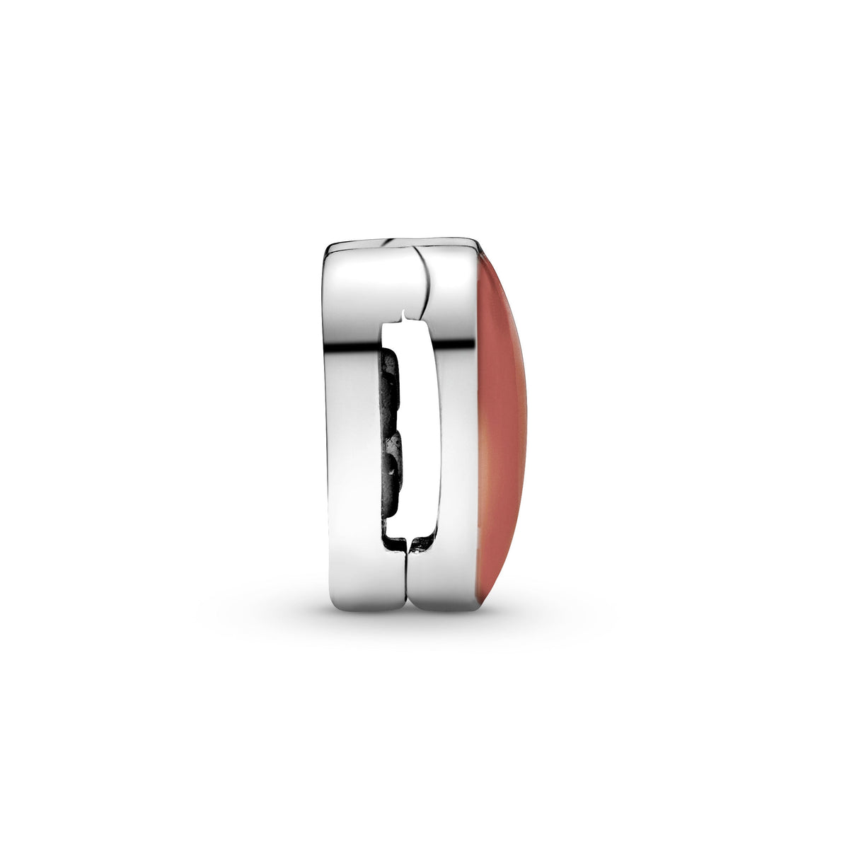 Clip Charm – Sterling Silver – Asymmetrical Heart