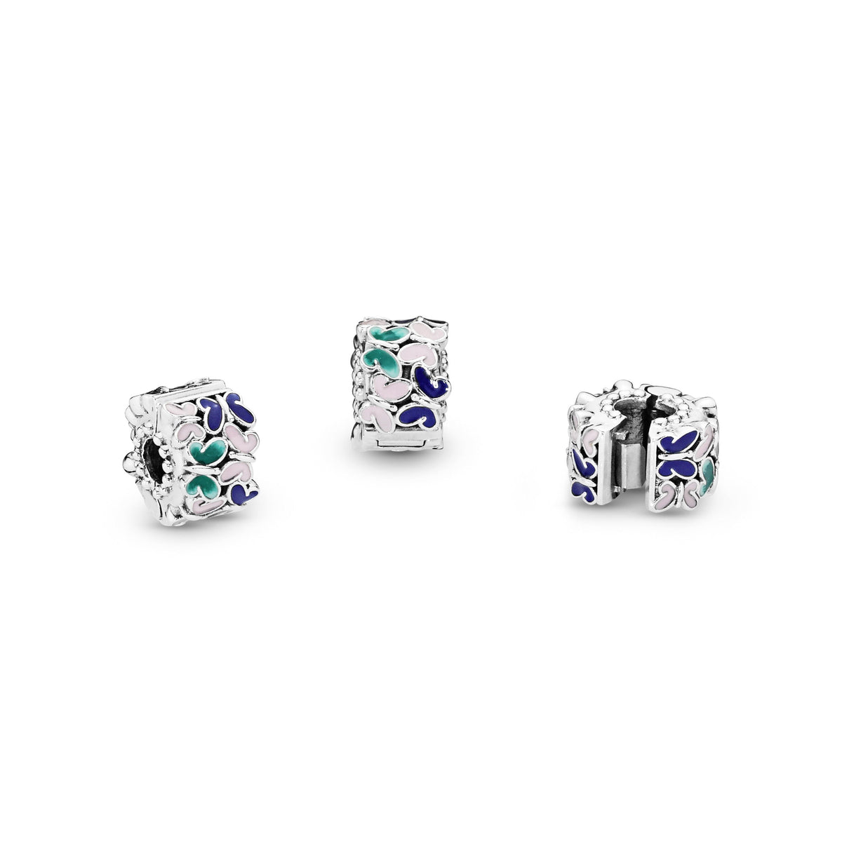 Clip Charm – Sterling Silver – Butterflies