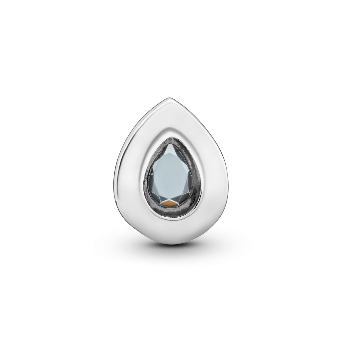 Charm – Sterling Silver – Blue Teardrop