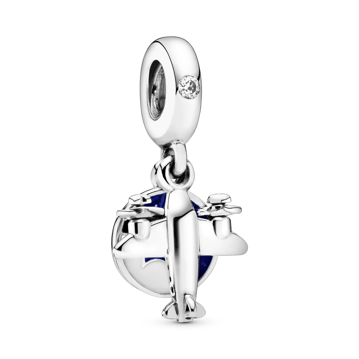 Dangle Charm – Sterling Silver – Propeller Plane