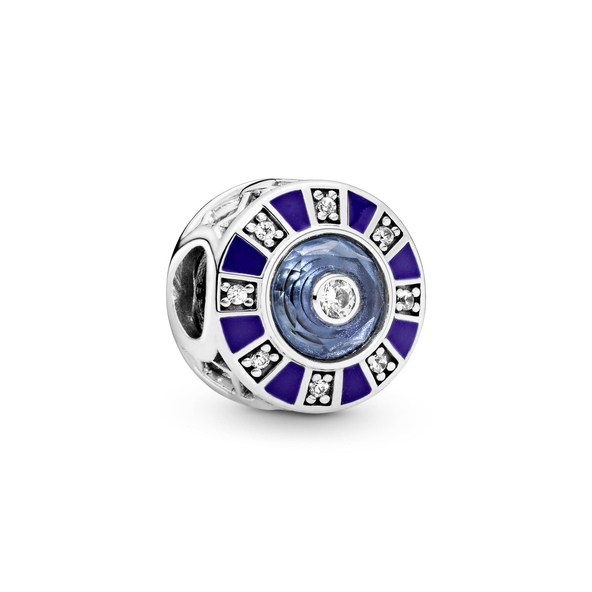 Charm – Sterling Silver – Blue Mosaic
