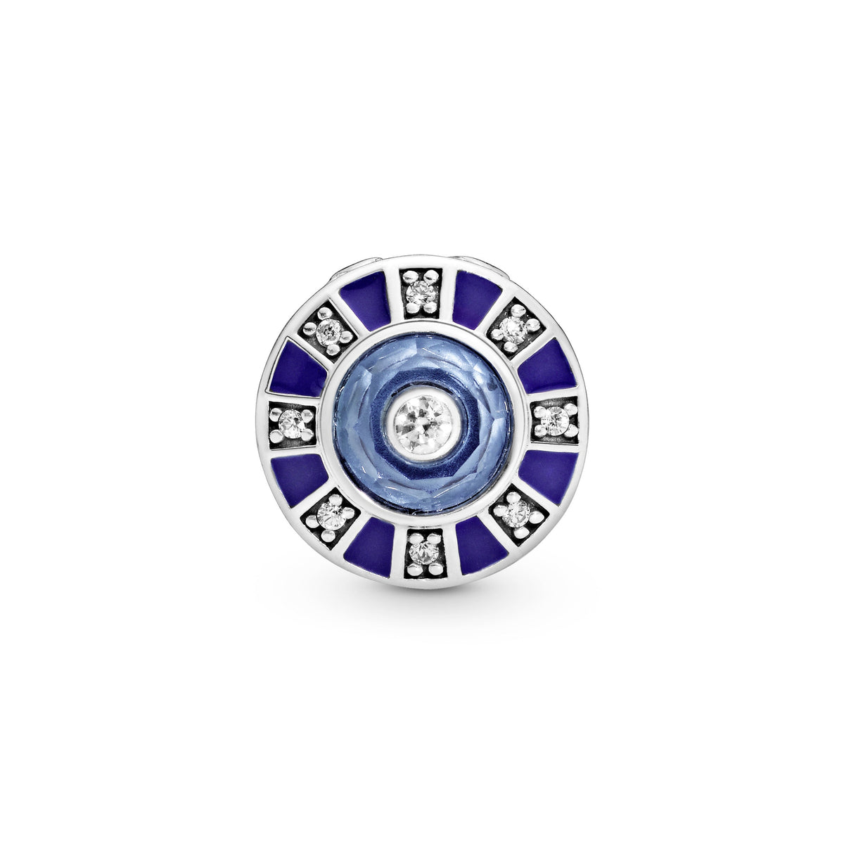 Charm – Sterling Silver – Blue Mosaic