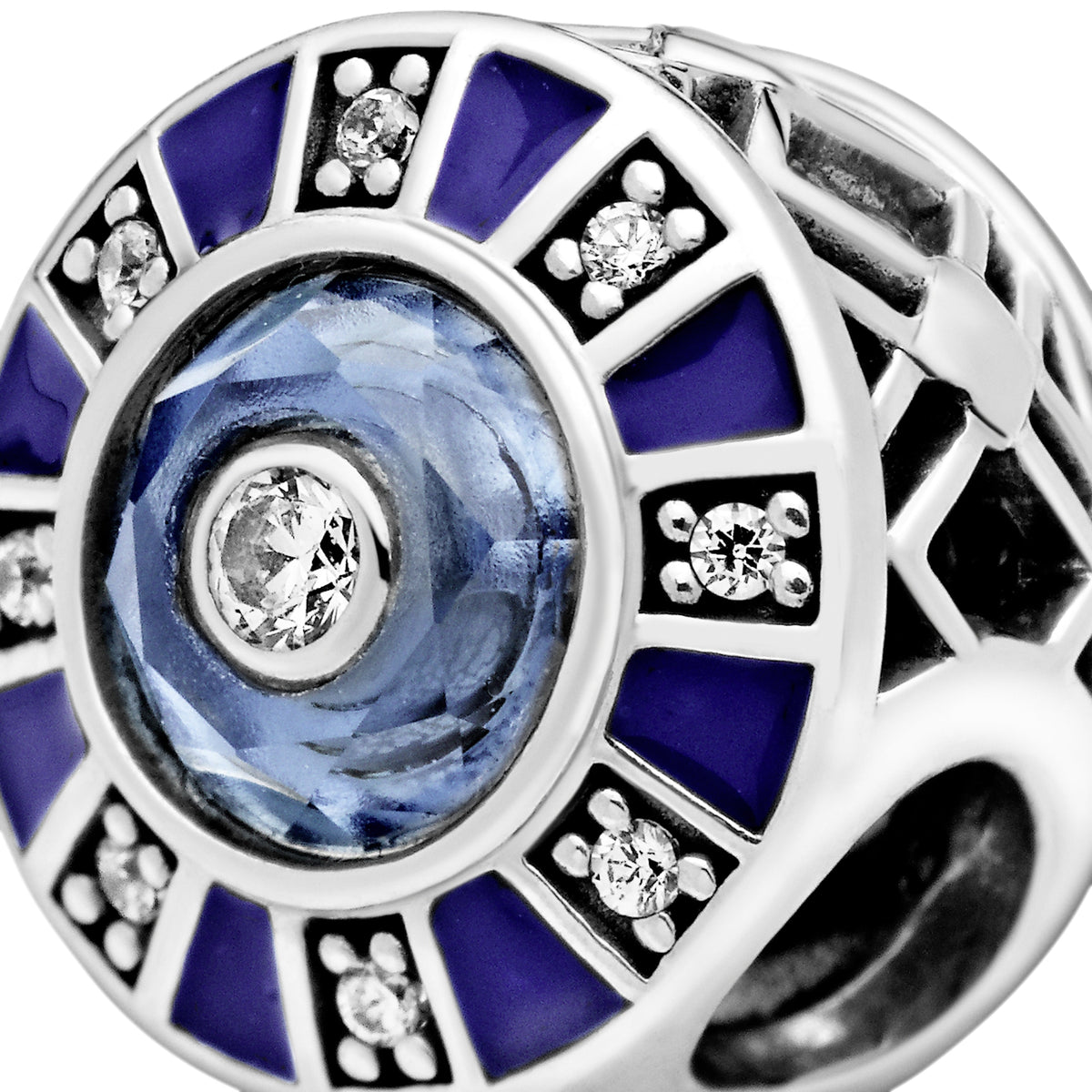 Charm – Sterling Silver – Blue Mosaic