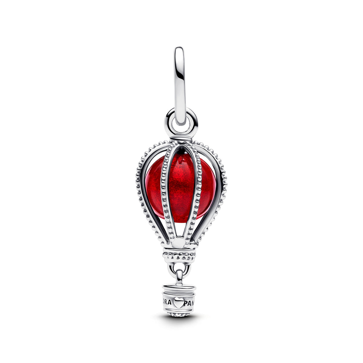 Dangle Charm – Sterling Silver – Hot Air Balloon Murano Glass