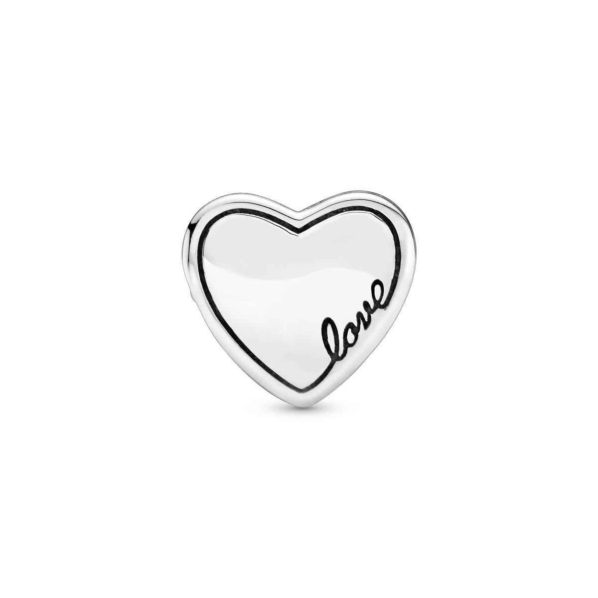 Charm – Sterling Silver – Pandora Logo Yes! Heart