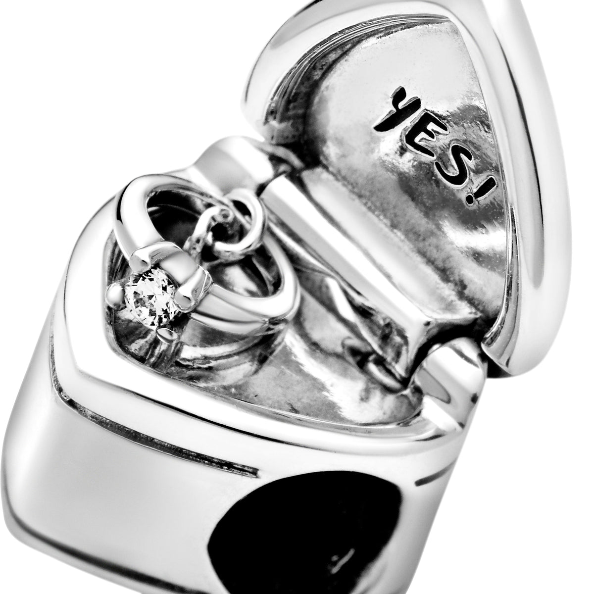 Charm – Sterling Silver – Pandora Logo Yes! Heart