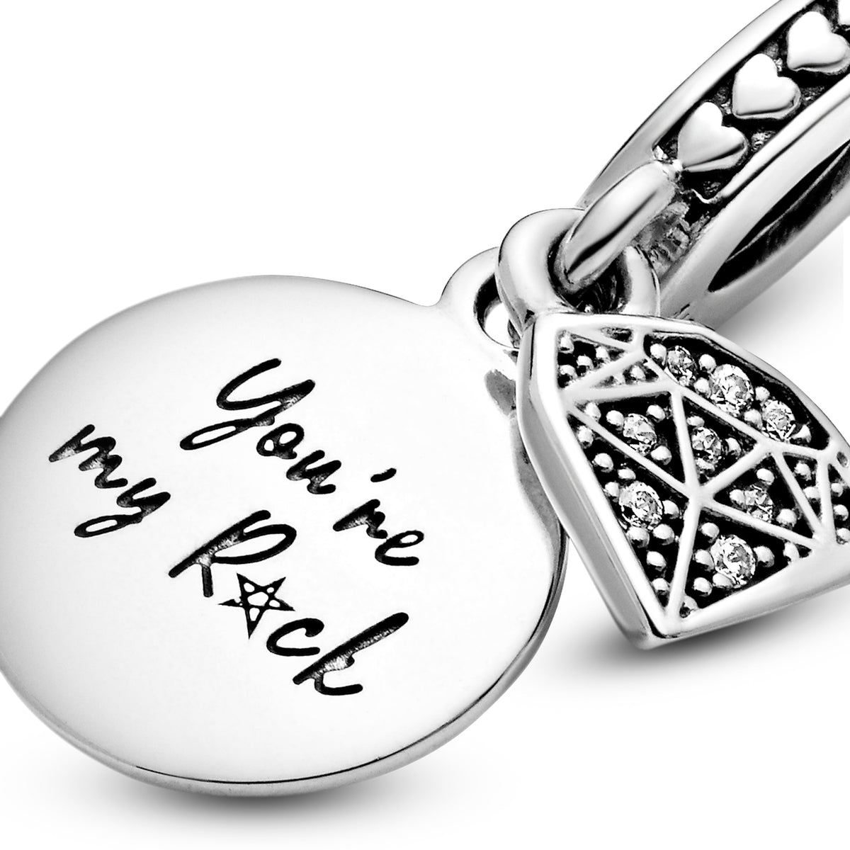 Dangle Charm – Sterling Silver – My Rock