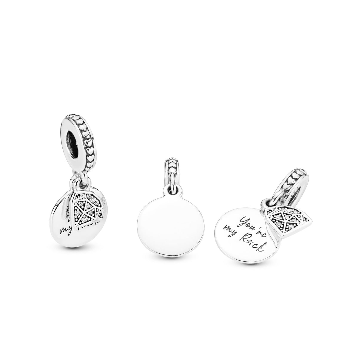 Dangle Charm – Sterling Silver – My Rock