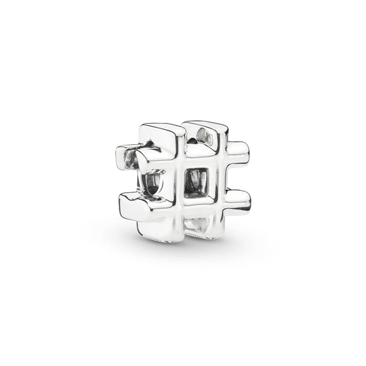 Charm – Sterling Silver – Hashtag Symbol