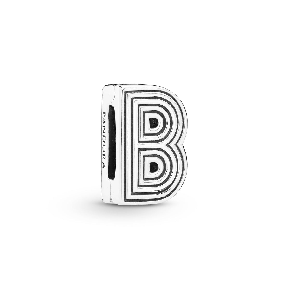 Clip Charm – Sterling Silver – Letter B