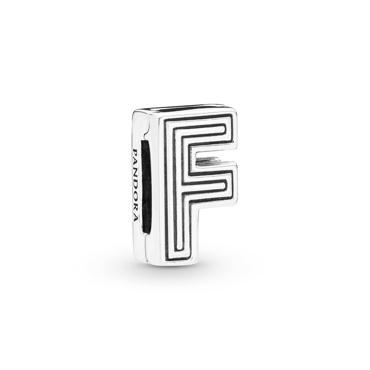 Clip Charm – Sterling Silver – Letter F