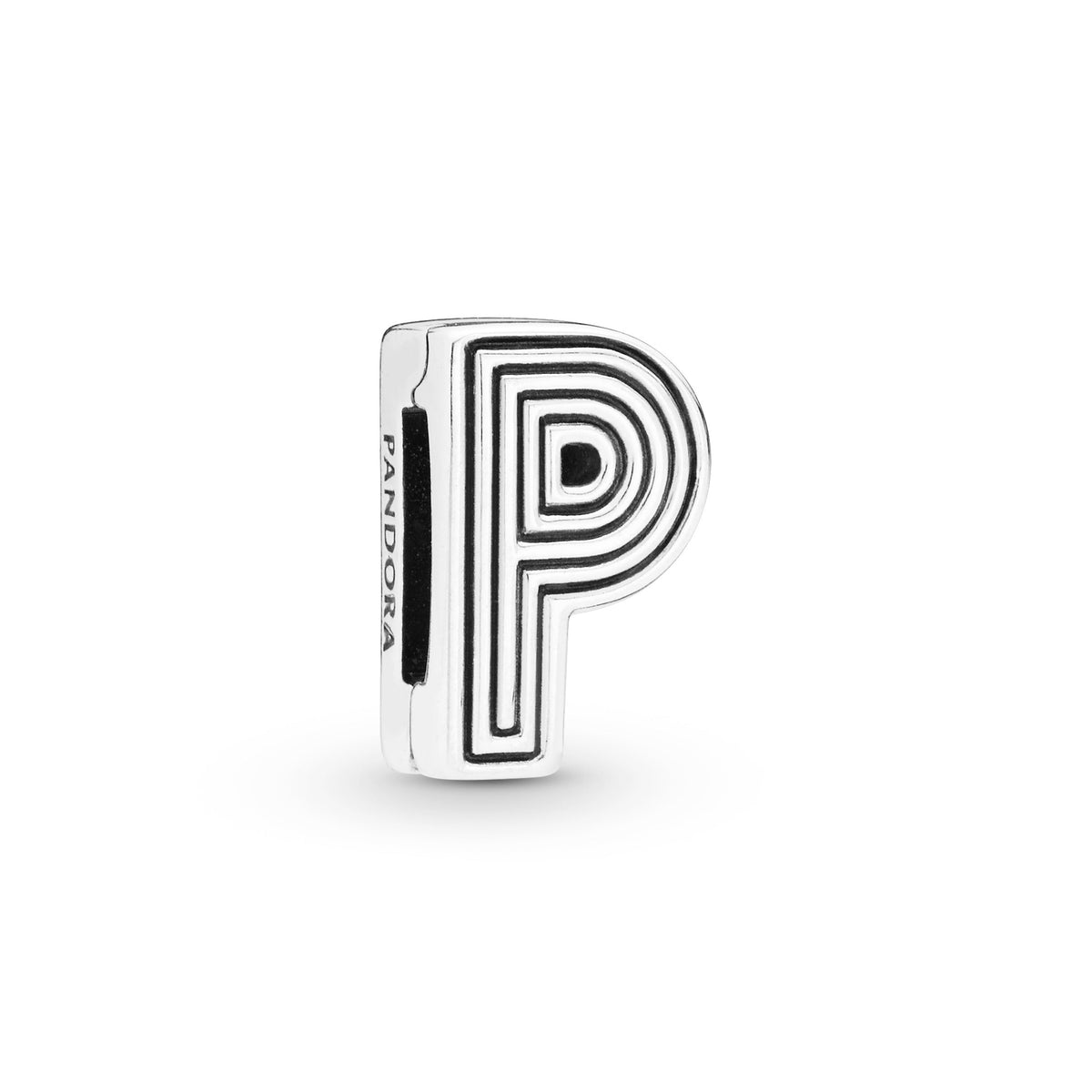 Clip Charm – Sterling Silver – Letter P