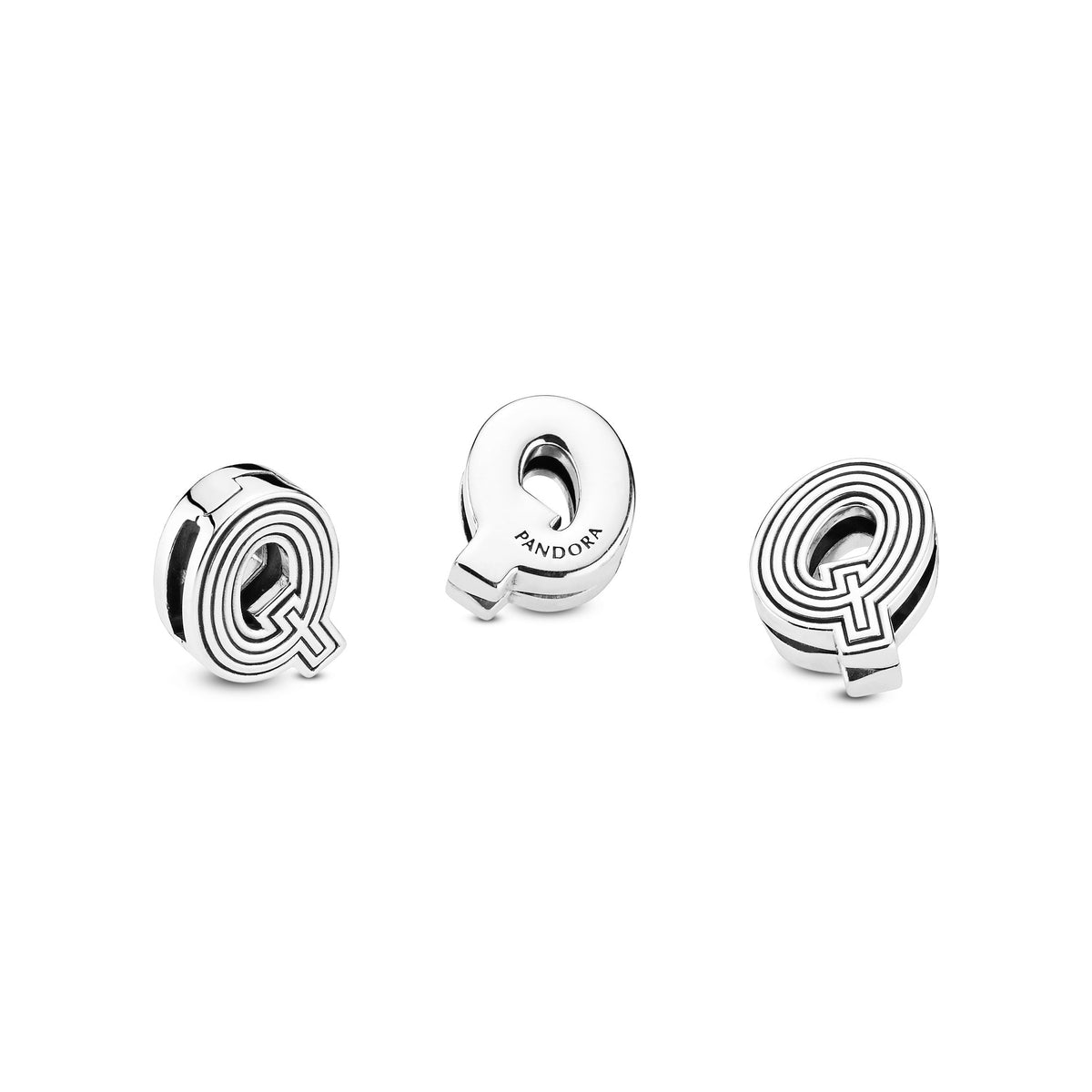 Clip Charm – Sterling Silver – Letter Q