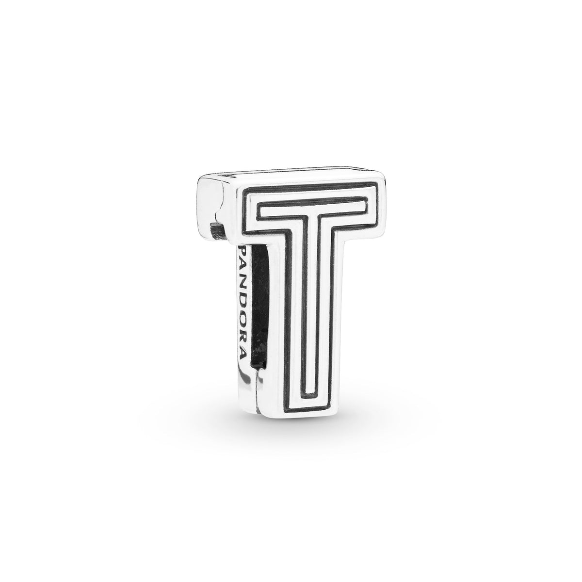 Clip Charm – Sterling Silver – Letter T