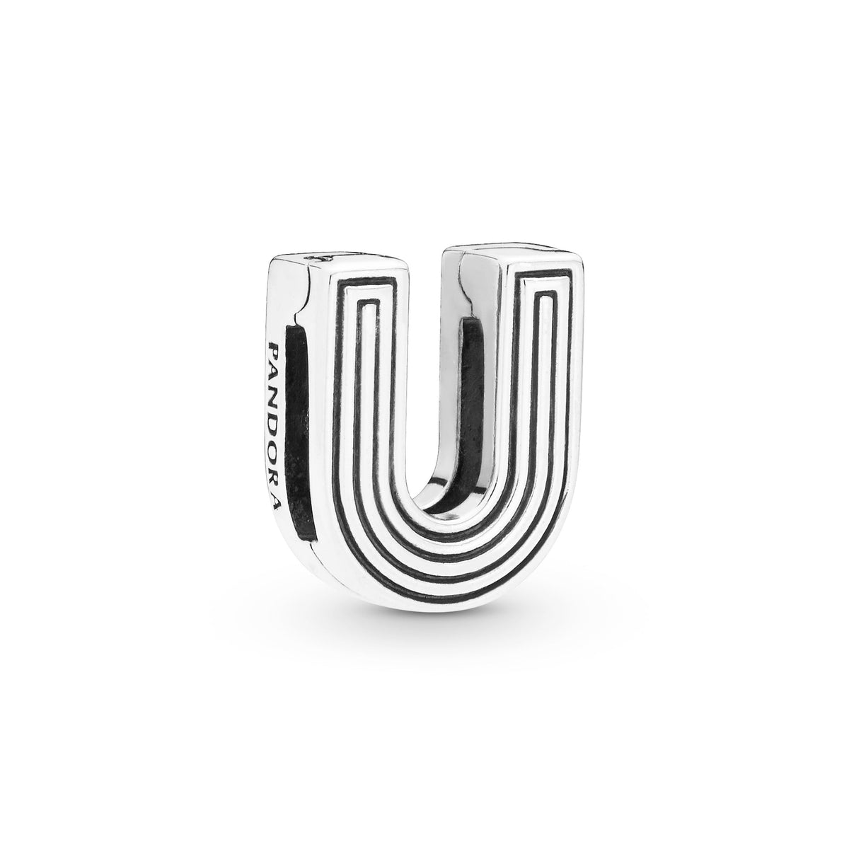 Clip Charm – Sterling Silver – Letter U