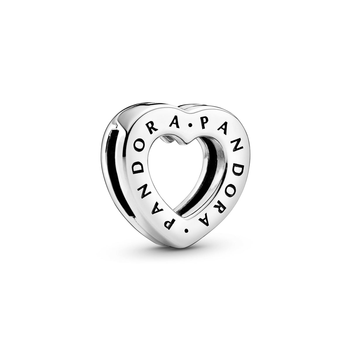 Clip Charm – 14k Rose Gold-Plated – Pandora Logo Heart