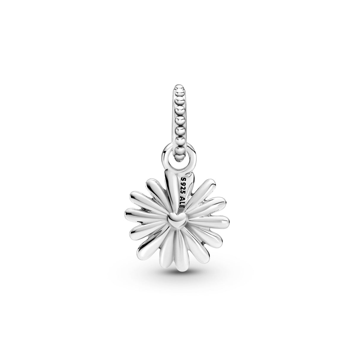 Dangle Charm – Sterling Silver – Purple Daisy