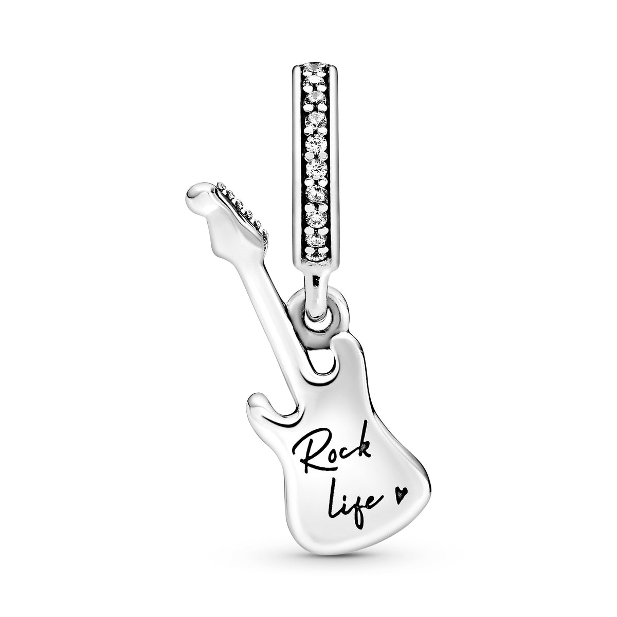Dangle Charm – Sterling Silver – Electric Guitar