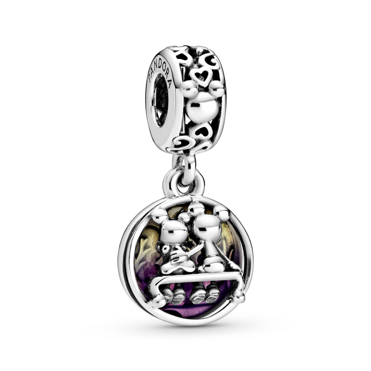 Dangle Charm – Sterling Silver – Disney Mickey Mouse & Minnie Mouse Happily Ever After