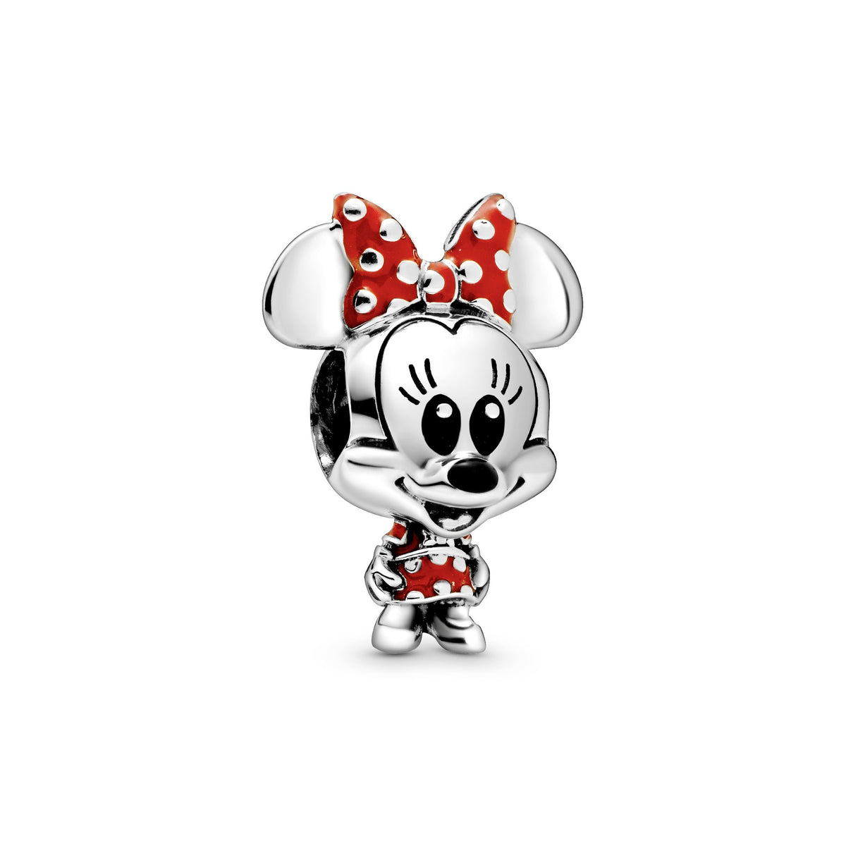 Charm – Sterling Silver – Disney Minnie Mouse Dotted Dress & Bow