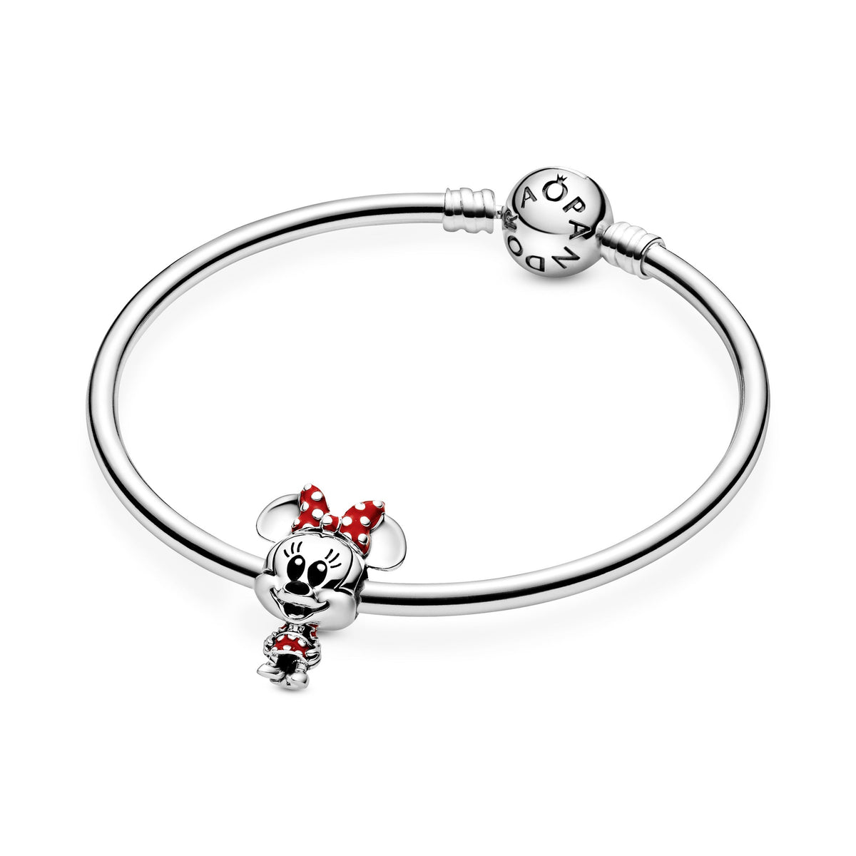 Charm – Sterling Silver – Disney Minnie Mouse Dotted Dress & Bow