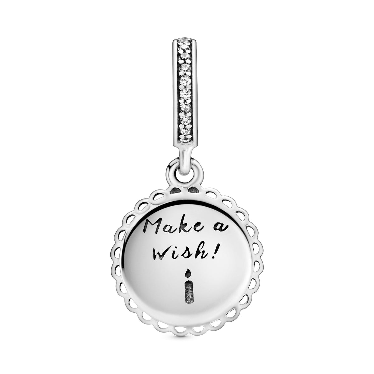 Dangle Charm – Sterling Silver – Pink Birthday Cake