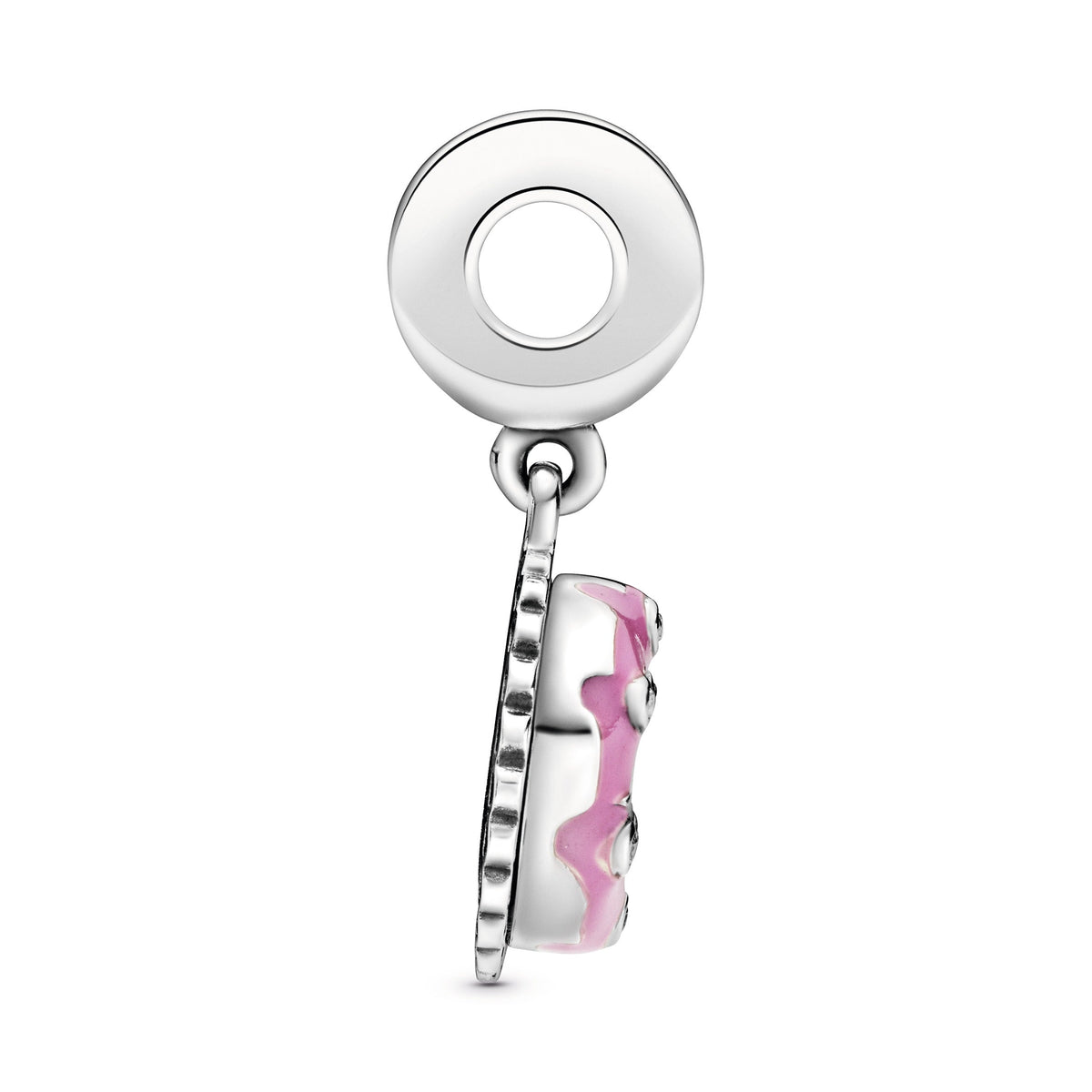 Dangle Charm – Sterling Silver – Pink Birthday Cake