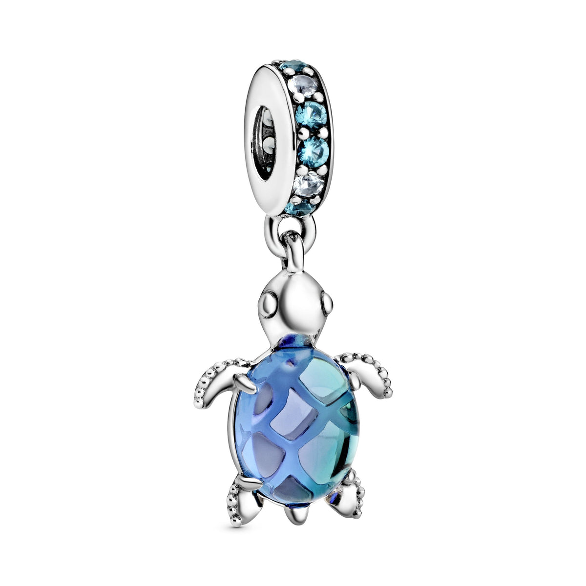 Dangle Charm – Sterling Silver – Murano Glass Sea Turtle