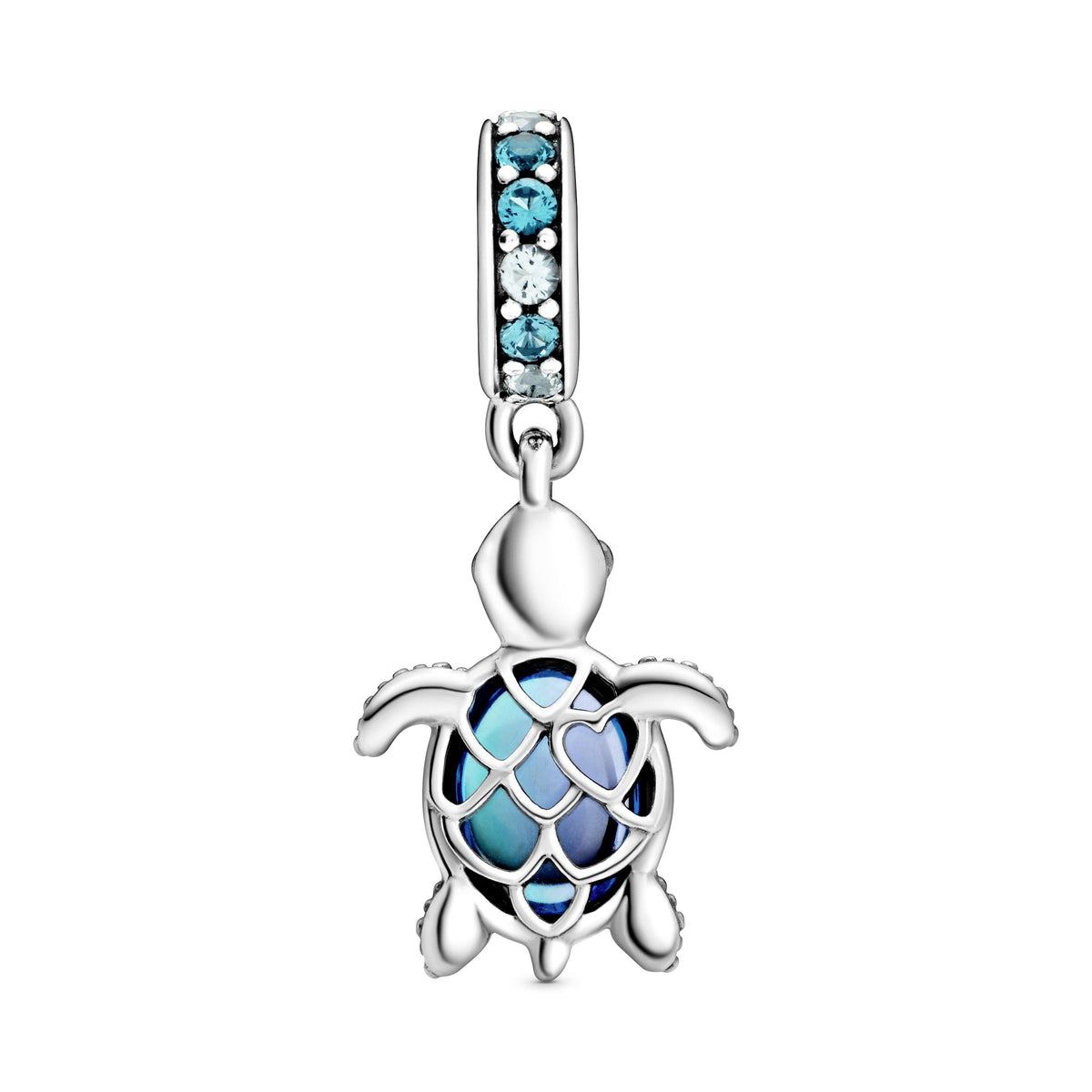 Dangle Charm – Sterling Silver – Murano Glass Sea Turtle