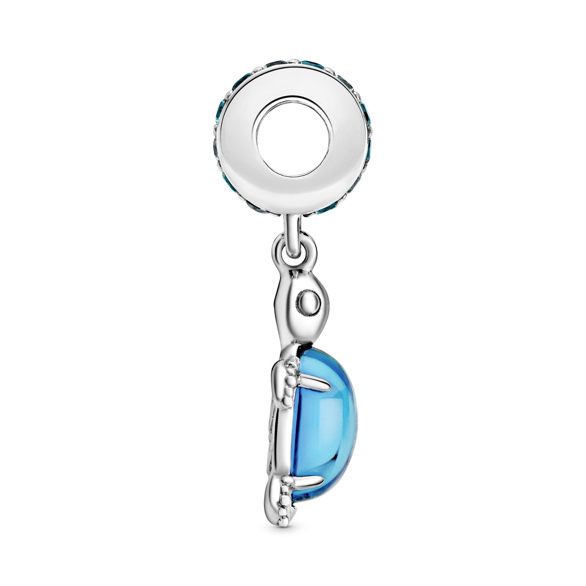 Dangle Charm – Sterling Silver – Murano Glass Sea Turtle