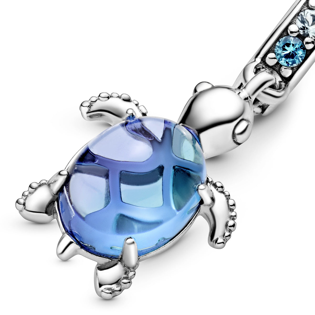 Dangle Charm – Sterling Silver – Murano Glass Sea Turtle